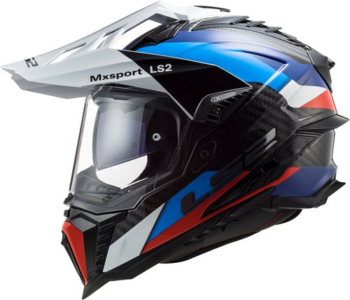 Casco para Big Trail Ls2 Explorer C Mx701 Frontier, color azul blanco/azul/rojo, talla 62