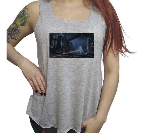 Musculosa Dama Centro Espacial Por La Noche