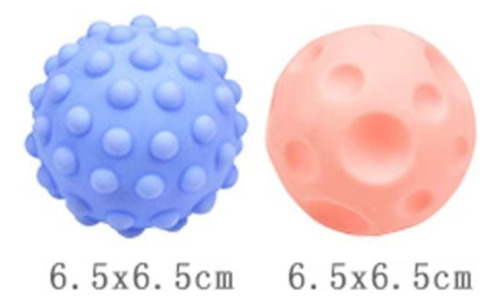 Set 6 Pelotas Sensoriales Didácticas Para Bebé Con Texturas Varios