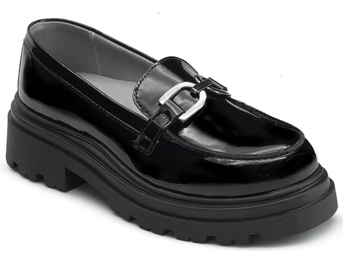 Zapato Escolar Para Niña Con Plataforma Herraje Casual