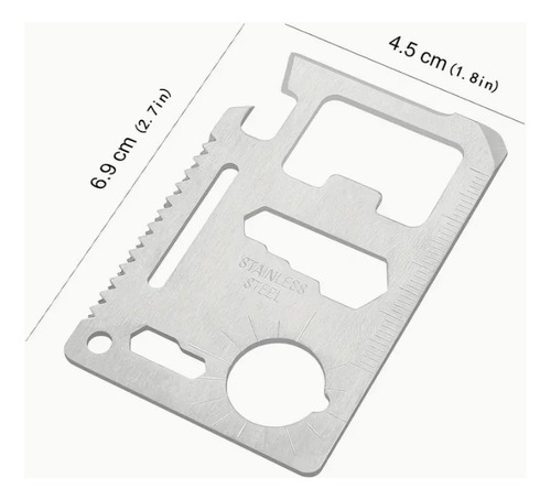 Herramienta De Supervivencia De Bolsillo (tarjeta) 11 En 1