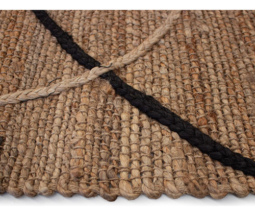 Tapete Decorativo Yute Dib Trace 120x170 Cm Modelo Natural Ancho 120 Cm Color Marrón Claro Largo 170 Cm
