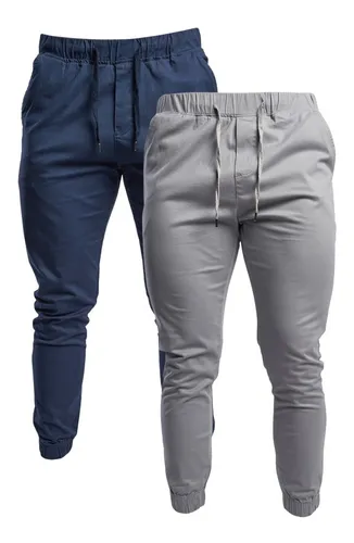 Pantalon Jogger Hombre Gabardina Stretch 2 Piezas Oferta