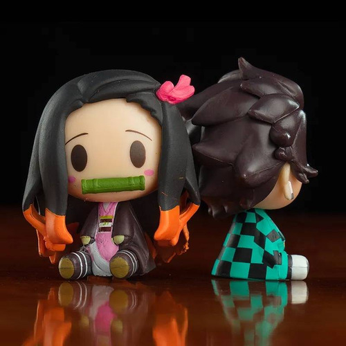 4 Figuras Colección Demon Slayer Kamado Nezuko Kawaii Set