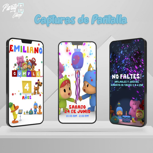 Video Invitación Pocoyo Invitación Digital