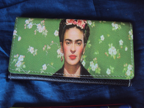 Billetera De Cuero Frida Kahlo Grande Hermosas