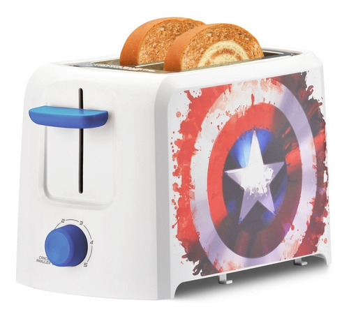 Tostador Capitan America 2 Slice Marvel Color Blanco