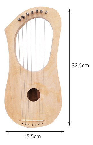Arpa Juego De Bricolaje De 7 Cuerdas, Lira De 7 Cuerdas De