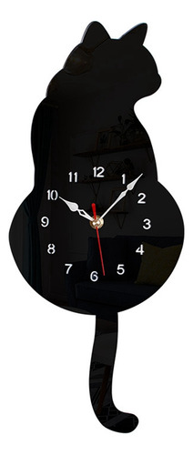 Reloj De Pared Con Péndulo Z3 Black-cat, Reloj Con Forma De
