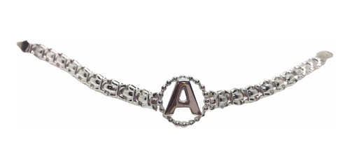 Imagen 3 de 6 de Importante Pulsera De Plata Con Iniciales Personalizado