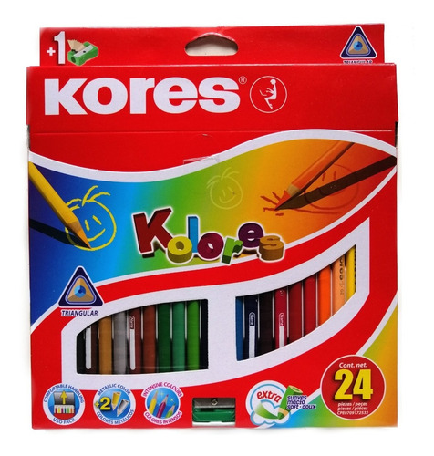 Lapices De Colores Triangulares 24 Pza