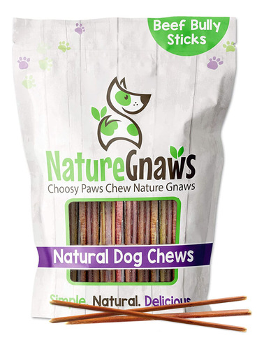 Nature Gnaws Super Skinny Bully Sticks Para Perros Pequenos,