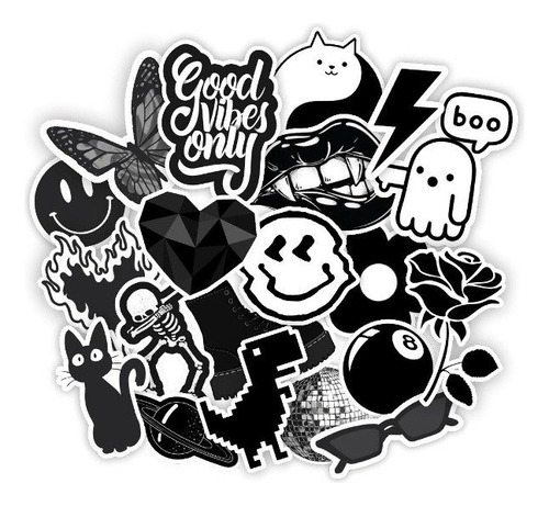 Calcos Stickers Vinilo Termo - Negra Negro