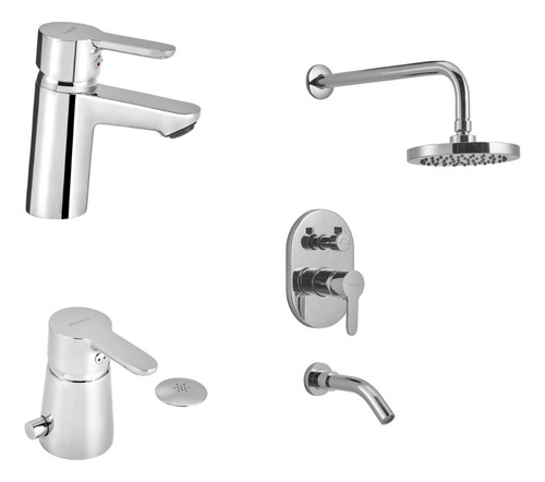 Set Lavatorio Bajo, Bidet Y Ducha Embutir Adra Peirano Monoc