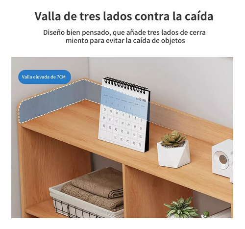 Estantería Librero Mueble Organizador Multiuso Con 3 Repisas Roble
