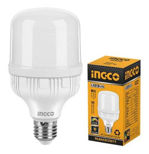 Lampara Led 30w E27 Luz Fria Clase A Ingco Hlbacd3301t