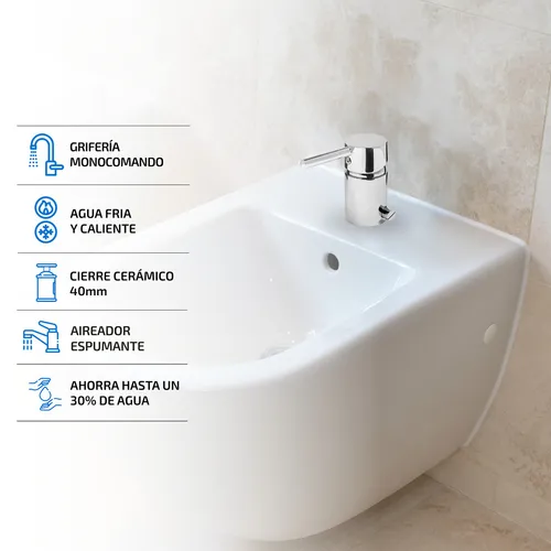 Bidet De Mano Duchador Agua Fría Y Caliente Monocomando