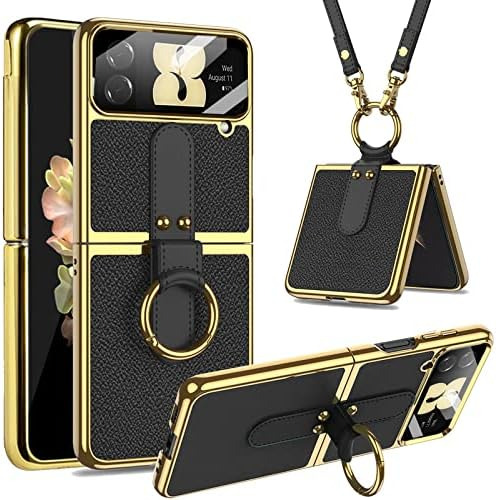 Funda Miimall Para Galaxy Z Flip 4 Gold Black