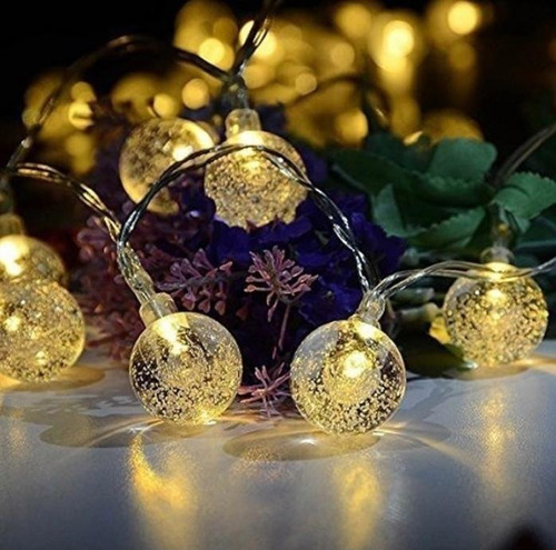 Luces Foquitos Bolas X28 De Led Calida Navidad