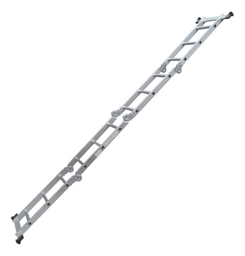 Escalera Multiposicion Aluminio Plegable Reforzada 12 Peld
