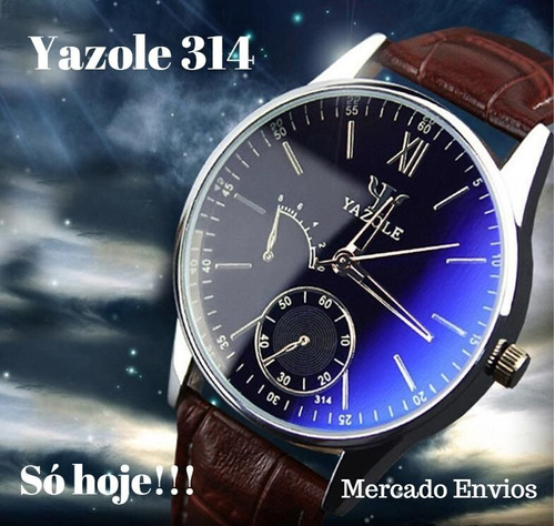 Relógio Masculino Branco De Pulso Original Yazole Quartzo