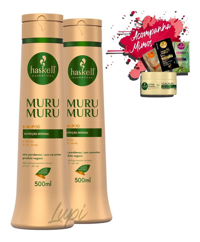  Kit 2 Shampoo Haskell Murumuru 500ml