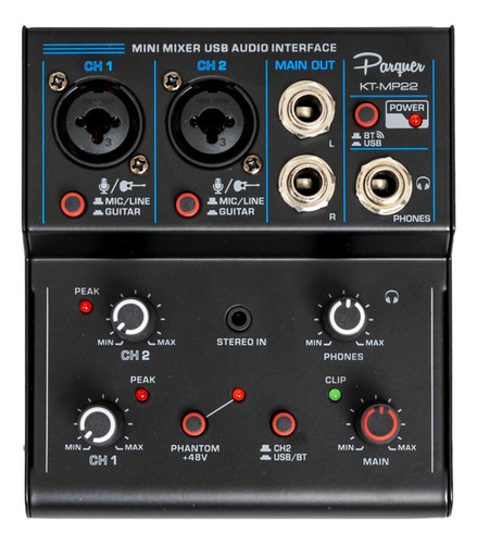 Consola Mixer Parquer 3 Canales Grabación Phantom