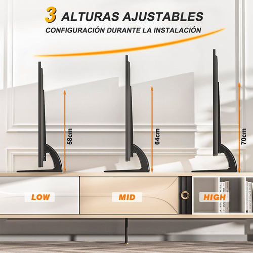Soporte Base Tv Sobre Mesa Universal De 32 A 75 PuLG