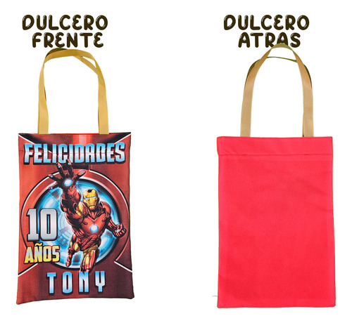 Iron Man Bolsa Bolo Dulcero Cumpleaños 70 Pzs Fiesta Kids