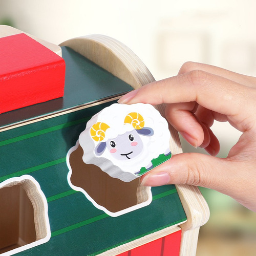 Juguete Encaje Granja Animales Madera Didactico Montessori