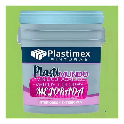 Pintura Acrílica Mate Plastimex 22 Colores Fórmula Mejorada Verde Lima