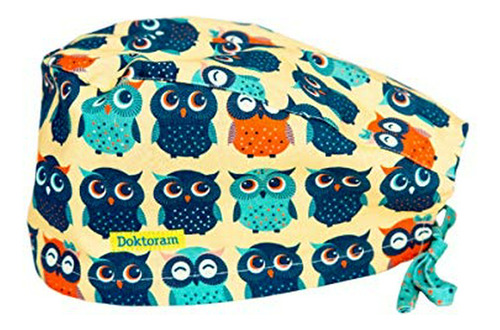 Sombrero Gorro Boina Muje Doktoram Skull Cap Owls Birds Colo