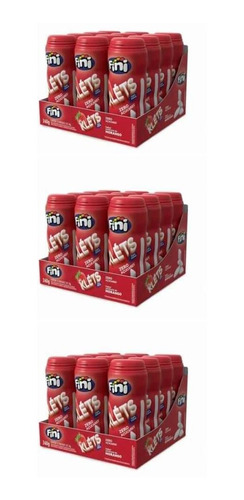 Imagem 1 de 1 de Fini Chicle Klets Morango 12x30g (kit C/03)