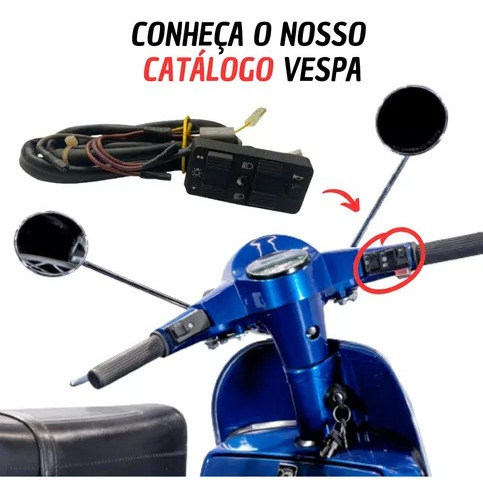 Chave De Luz Da Moto Vespa Px200 C/ Partida Eletrica