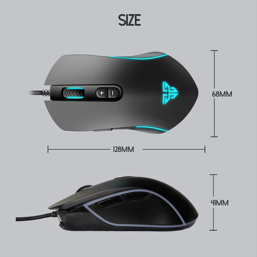 Mouse Gaming Fantech Con Cable Thor X9 Rgb 7 Botones