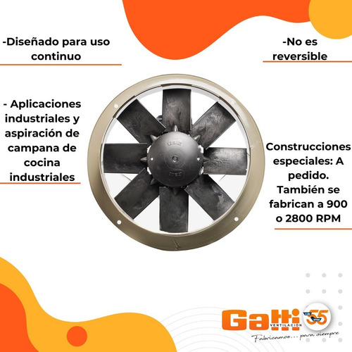Imagen 7 de 10 de Extractor De Aire Axial Industrial 45 Cm P/ Pared Gatti Vent