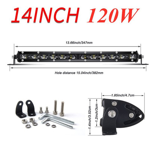 Barra De Luz Led Recta 6d 24v De Aluminio Orgánico