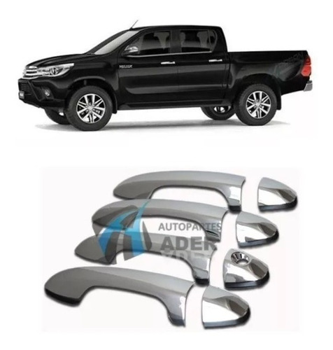 Kit X 4 Cubre Manijas Cromadas Toyota Hilux Sw4 2016 2017 2018 2019