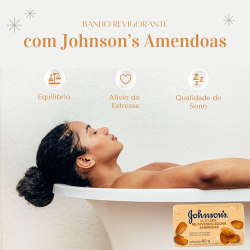 Kit Sabonetes Johnson's AmĂȘndoas Em Barra Nutri Spa 3x80g