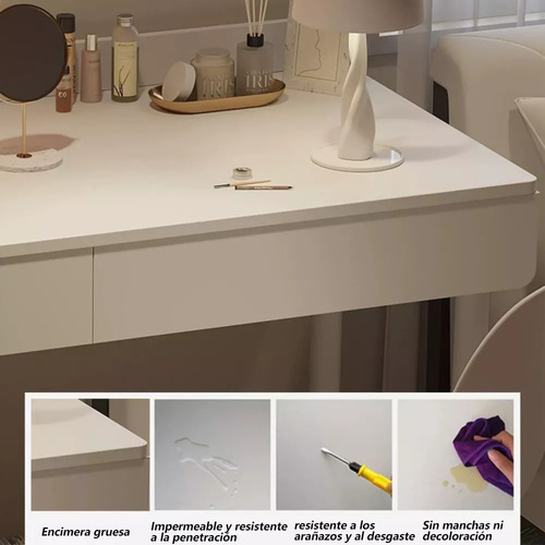 Mesa De Escritorio Moderna Mesa De Trabajo Con 2 Cajones 120*50*75cm