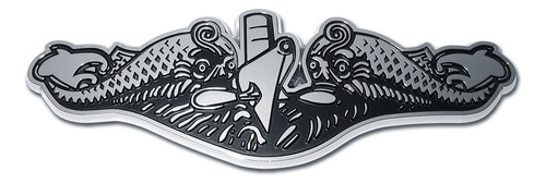 Ee. Uu. Emblema Automático Cromado Azul Marino (submarino)