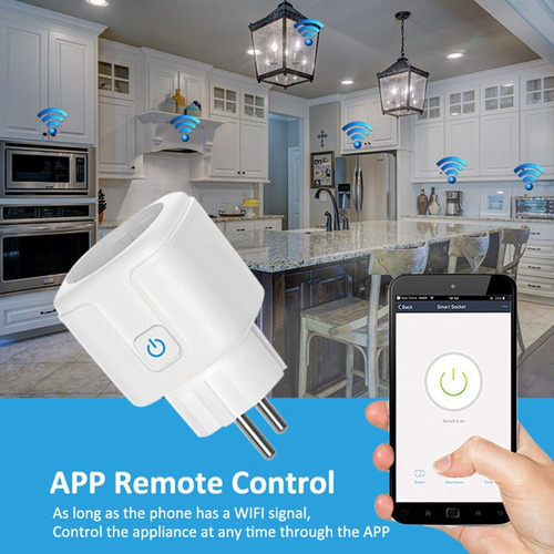 Smart Plug App Control Remoto 2pcs Montado Blanco