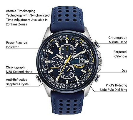 Citizen Mens Eco-drive Sport Luxury World Chronograph Atomi