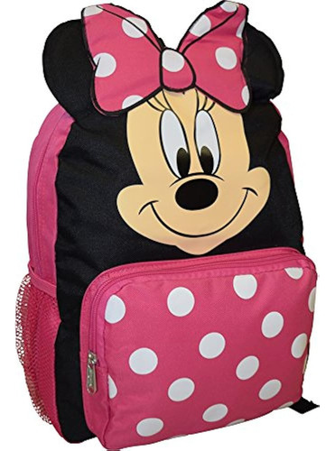 Mochila Escolar De Disney Minnie Mouse Cara Grande 14