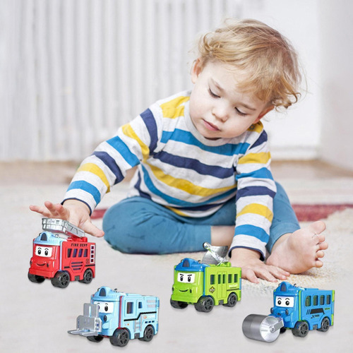 .sj Los Niños Tiran Hacia Atrás Juguetes De Autobús Escolar