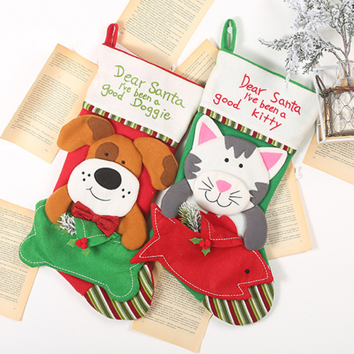 2 Unidades De Lindas Meias De Natal Para Cães E Meninas
