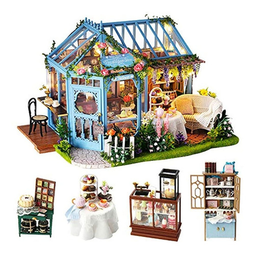 Casa de muñecas  Spilay Spilay color rose garden house a068 music box