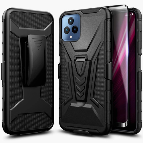 Nznd Funda Para T-mobile Revvl 6 5g Con Protector De Pantall