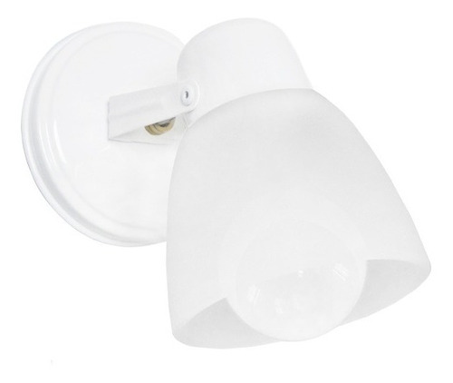 Spot De Pared Blanco O Negro 1 Luz Con Tulipa  Apto Led