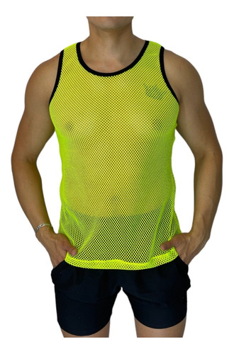 Playera De Hombre Tank Top Camiseta Gym Tela Red Malla